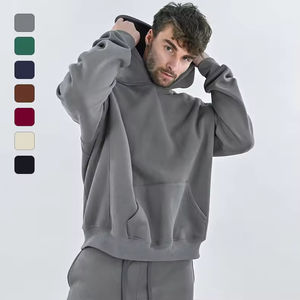 Sweat à capuche intégral en molleton d'hiver 100 % coton, avec fermeture éclair, patch brodé et logo sérigraphié sur mesure - Product Image 3