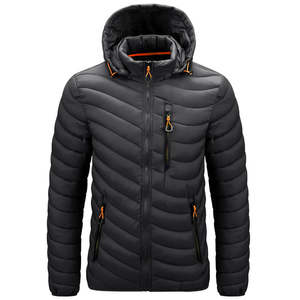 Nueva llegada de alta calidad de los hombres de lona impermeable de la burbuja de la chaqueta de los últimos diseños-Coated Outdoor Puffer Bomber Jacket - Product Image 3