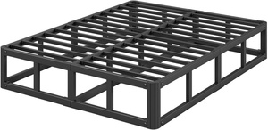 Estructura de cama de metal de tamaño completo de 9 pulgadas, plataforma resistente sin necesidad de resorte de caja, perfil bajo, fácil montaje, silencioso - Product Image 3