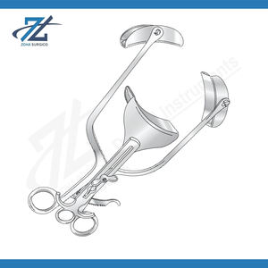 Écarteur Miles manuel en acier inoxydable complet 2 lames centrales 1x90mm de large X 50mm de profondeur 1x90mm de large X 75mm de profondeur 2 paires latérales - Product Image 2