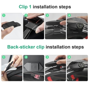Para casco de motocicleta <span class=keywords><strong>EJEAS</strong></span> Q8, interfono dúplex completo de 1000m, compatible con 6 conductores con música FM para compartir Material ABS impermeable - Product Image 6