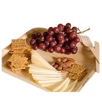 Assiettes carrées jetables en fibre d'arec naturelles de qualité supérieure, robustes, 10"/9"/8"/7"/6"/5"/4", compostables, biodégradables, écologiques, pour fêtes