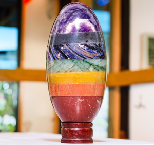 เจ็ดจักระสมดุลอัญมณีจิตวิญญาณ Lingam เพิ่มพลังงานคริสตัลจิตวิญญาณตกแต่งบ้านของขวัญเครื่องมือการทําสมาธิ - Product Image 4