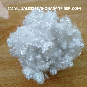 Vikohasan 15D HCS Blanc 100% Fibre discontinue de polyester GRS Synthétique Recyclé Siliconé Creux Conjugué Anti-Pilling - Product Image 3