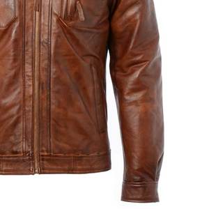 Chaquetas de Cuero para Hombre a la Moda con Cierre Frontal de Cremallera, Diseño Impermeable y Resistente al Viento para Uso Casual y Motociclismo - Product Image 5