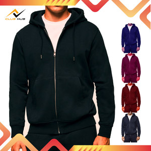 Venta al por mayor de sudadera con capucha de algodón con cremallera para los hombres Mejor diseño Ligero Color sólido con capucha Collar para el invierno Servicio OEM disponible - Product Image 5
