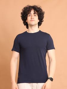 Cómoda camiseta de media manga con cuello redondo elástica básica elegante para uso diario para ocasiones casuales 100% algodón - Product Image 2