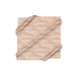 Pañuelo Cuadrado de Seda Twill Beige con Estampado - Product Image 1