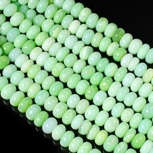 Perles de rondelle lisse en pierre naturelle d'opale verte bonbon 7-8mm perles de pierre d'opale en vrac pour la fabrication de bijoux au prix de gros - Product Image 1