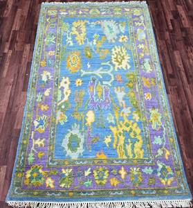 พรมผ้าฝ้ายถักด้วยมือแบบตะวันออก9x12ทันสมัยทำด้วยมือเป็นมิตรกับสัตว์เลี้ยงของตกแต่งบ้านกันลื่นสำหรับห้องนั่งเล่น - Product Image 1