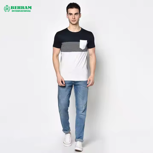 Meilleur fournisseur pakistanais de t-shirts pour hommes en polyester/coton de haute qualité, coupe ample, logo personnalisé sur le devant, anti-boulochage, respirant - Product Image 4
