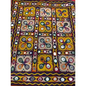 Kutch theli กระเป๋าที่มีกริดกระจกที่ทันสมัยการออกแบบที่มีรูปแบบทางเรขาคณิต - Product Image 4