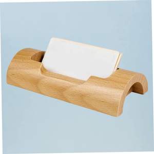 Pocket Business <b>Card</b> Holder Business <b>Card</b> <b>Stand</b> Business <b>Card</b> Display Name Holder Office Stationery Office Supplies Bamboo - Product Image 4