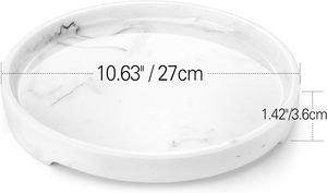 Elegante bandeja de baño redonda de resina Organizador esencial para una lujosa experiencia de spa en juegos de baño en casa - Product Image 2