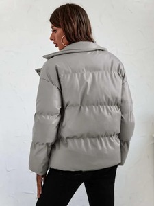 Meilleure vente de veste bouffante en coton respirant pour femmes avec fermeture à glissière Logo personnalisé Dernier design Rembourrage à bulles tricoté - Product Image 6