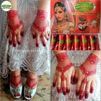 Cône de Henna rouge 100% naturel, 12 pièces, pack de 12 pièces
