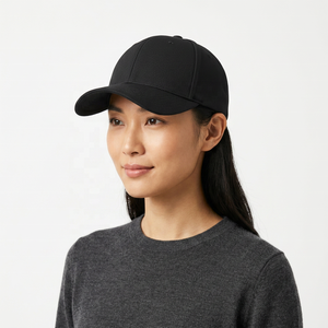 Unisex <b>Black</b> <b>Baseball</b> <b>Cap</b> 6-Panel Adjustable Solid Color Twill Fabric Casual Hat for Adults Four Seasons Wear - Product Image 4