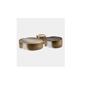 Lot de 3 tables basses de centre de mariage et de villégiature Décoration de centre de luxe Vente en gros de tables de centre en laiton Différentes tailles Table antique - Product Image 1
