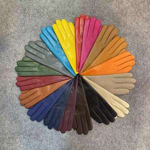 Gants de sécurité pour poignet en peau de mouton classique pour femmes, doublés de coton, respirants, écologiques, compatibles avec les écrans tactiles, style uni, décontractés - Product Image 3