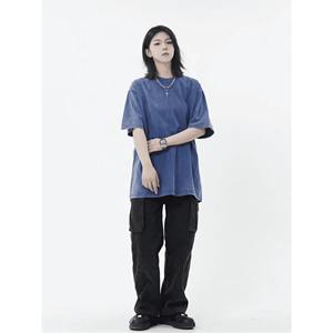 2025 venta al por mayor 270Gsm logotipo personalizado en blanco de gran tamaño Vintage al aire libre hombres camiseta fabricada por Hawk Eye Sports - Product Image 5