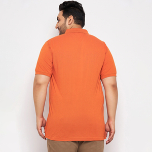 เสื้อโปโลผ้าฝ้ายแขนสั้นสำหรับผู้ชาย, เสื้อโปโลผ้าฝ้าย100% ระบายอากาศได้ดีเสื้อโปโลทรงพลัสไซส์ - Product Image 5