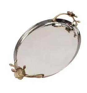 Suministros de alimentos Bandeja de metal para restaurantes domésticos Bandeja de servicio de cocina de mesa decorativa de mesa de moda de alta calidad - Product Image 1