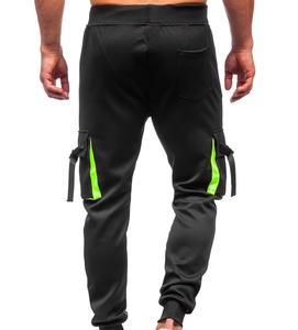 Pantalons cargo pour hommes au design tendance, logo personnalisé, streetwear décontracté, tricot uni, sport, respirant, séchage rapide, été, avec poches - Product Image 4
