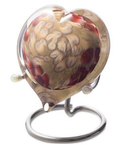 Urne souvenir en forme de coeur en aluminium 100% de superbe qualité avec support au meilleur prix compétitif - Product Image 3