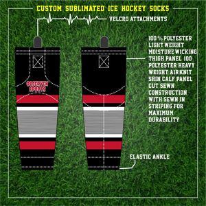 Sublimación personalizada Impreso Hockey sobre hielo Jersey Set Lace Pant Shells Calcetines con bordado Technics Servicio OEM disponible - Product Image 4