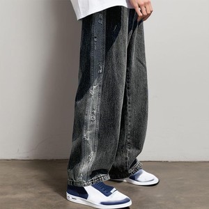 High Quality Washed Distressed Loose <b>Jeans</b> 2025 Autumn and Winter New Baggy <b>Jeans</b> Brand Street Wide-leg Pants <b>Men</b> - Product Image 3
