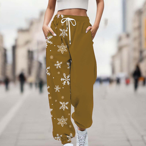 Cordón Navidad mujeres superventas polar Jogger personalizado mujer Invierno Polar Joggers pantalón suave cómodo algodón - Product Image 5