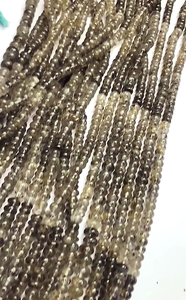 Collar de cuentas de cuarzo rutilado negro natural de 20 hebras, cuentas redondas lisas de 8x5 mm, 1828 quilates, lote Iroc Sales, longitud de 16 pulgadas - Product Image 3