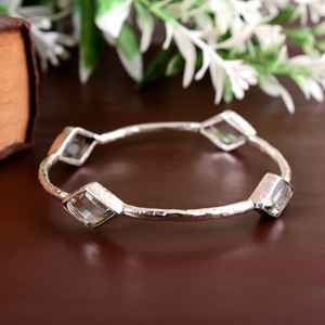 Bracelet en pierres précieuses citrine en argent sterling 925 massif bijoux de mariage jaunes pour filles femmes accessoire de fiançailles chrétien - Product Image 3