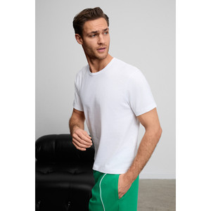 T-shirt à col rond en coton biologique doux et extensible pour homme GRIMELANGE FAYON - Product Image 6