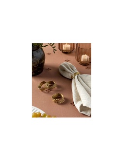 Elegant handcrafted antique style metal napkin rings for vintage inspired table <b>settings</b> <b>and</b> fine dining arrangements - Product Image 2