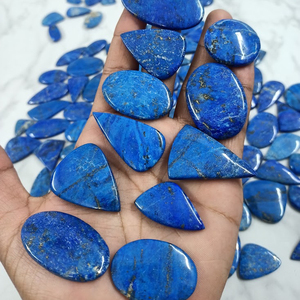 Cabochon ovale en lapis-lazuli bleu de haute qualité pour la fabrication de bijoux - Product Image 3