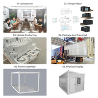 Maison conteneur préfabriquée de 20 pieds, bureau mobile modulaire pour chantier avec structure en acier