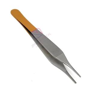 คีมผ่าตัดแอดสัน สแตนเลสสตีล ชุบทองครึ่งตัว แบบใช้มือ ความแม่นยำสูง ใช้ซ้ำได้ ปลายหยัก สำหรับศัลยกรรมตกแต่ง - Product Image 6