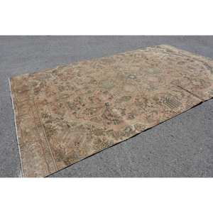 Classique Beige Vert 7.2X12.6 ft Aubusson Design Tapis En Laine Turque À La Main Patchwork Rectangle pour Salon Couloir Latex - Product Image 2