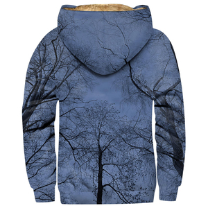 เสื้อมีฮู้ดลายนูนสำหรับผู้ชายเสื้อฮู้ดพิมพ์ลายต้นไม้จริงสำหรับ Custom3D ลายพรางล่าสัตว์ป่าตั้งแคมป์ป่า - Product Image 2