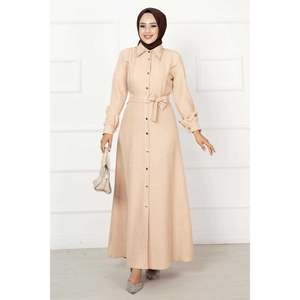 Robe à col chemise avec perles en pierre - Product Image 2