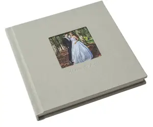 Set di Album e scatole per foto di matrimonio in lino con stampa Logo personalizzata per fotografo