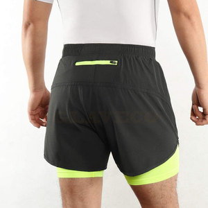 Fabricación de fábrica Pantalones cortos de fitness de color sólido para hombres Diseña tu propio producto Pantalones cortos de fitness para hombres - Product Image 6