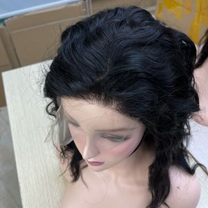 Paquete de trama de cabello humano virgen de onda Natural de alta calidad, tupé de encaje HD negro crudo con estilo Jerry Curl, peluca de un donante para mujer - Product Image 3