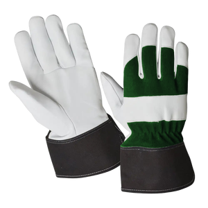 Guantes de seguridad de cuero de grano de vaca de calidad superior Guantes de aparejo de mano cómodos Puño largo Protección de trabajo industrial Goma - Product Image 5