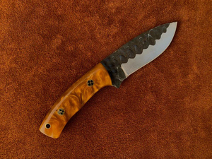 Couteau de chasse Skinner personnalisable fait à la main lame en acier à haute teneur en carbone avec poignée en résine qualité de bricolage industriel extérieur disponible. - Product Image 3