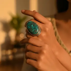 แหวนเงินแท้ 925 ประดับคริสโคลา สำหรับผู้หญิง เครื่องประดับอัญมณีแฟชั่น ต่างหู - Product Image 3