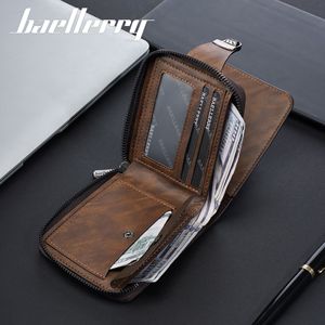 Nueva Cartera Corta para Hombre Baellerry <span class=keywords><strong>con</strong></span> un Toque de Alta Gama, Monedero Retro <span class=keywords><strong>con</strong></span> Cremallera, Cartera Pequeña <span class=keywords><strong>con</strong></span> Múltiples Ranuras - Product Image 2