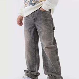 Men <b>Stretch</b> <b>Denim</b> Jeans Pants Premium Fabric Wholesale Supplier Factory Price Custom Branding In Grey Color - Product Image 1