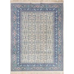 พรมขนสัตว์ถักมือสีน้ำเงิน Aalam รุ่น Pae-5605 ลายดอกไม้ รูปทรงสี่เหลี่ยมผืนผ้า ขนาด 9x12 ฟุต สำหรับห้องนั่งเล่น เหมาะสำหรับวัยรุ่น ใช้ตกแต่งบ้าน - Product Image 1